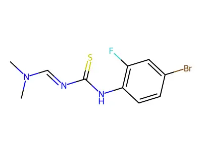 N-(4-bromo-2-fluorophenyl)-N'-[(dimethylamino)methylene]thiourea structure