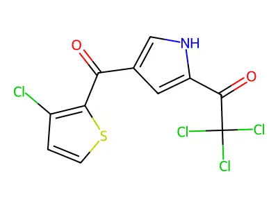 2,2,2-trichloro-1-{4-[(3-chloro-2-thienyl)carbonyl]-1H-pyrrol-2-yl}-1-ethanone structure