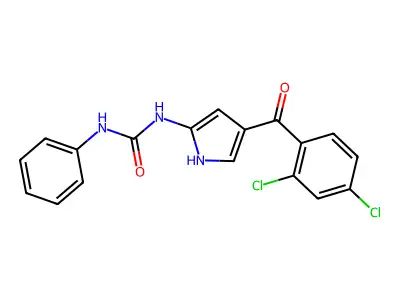 1-[4-(2,4-dichlorobenzoyl)-1H-pyrrol-2-yl]-3-phenylurea structure