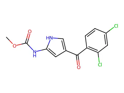 methyl N-[4-(2,4-dichlorobenzoyl)-1H-pyrrol-2-yl]carbamate structure