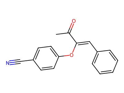 4-[(1-Acetyl-2-phenylvinyl)oxy]benzenecarbonitrile structure