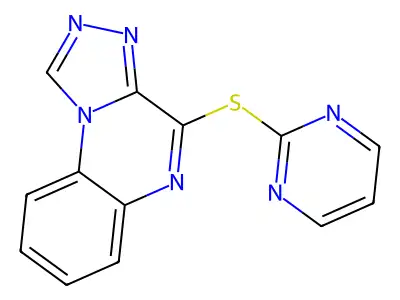2-Pyrimidinyl [1,2,4]triazolo[4,3-a]quinoxalin-4-yl sulfide structure