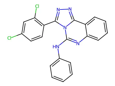 3-(2,4-dichlorophenyl)-N-phenyl-[1,2,4]triazolo[4,3-c]quinazolin-5-amine structure