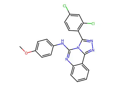 3-(2,4-dichlorophenyl)-N-(4-methoxyphenyl)-[1,2,4]triazolo[4,3-c]quinazolin-5-amine structure