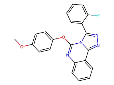 3-(2-Fluorophenyl)-5-(4-methoxyphenoxy)-[1,2,4]triazolo[4,3-c]quinazoline structure