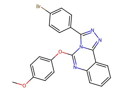 3-(4-Bromophenyl)-5-(4-methoxyphenoxy)-[1,2,4]triazolo[4,3-c]quinazoline structure