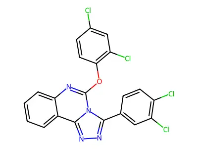 5-(2,4-Dichlorophenoxy)-3-(3,4-dichlorophenyl)-[1,2,4]triazolo[4,3-c]quinazoline structure