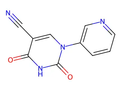 2,4-Dioxo-1-(3-pyridinyl)-1,2,3,4-tetrahydro-5-pyrimidinecarbonitrile structure
