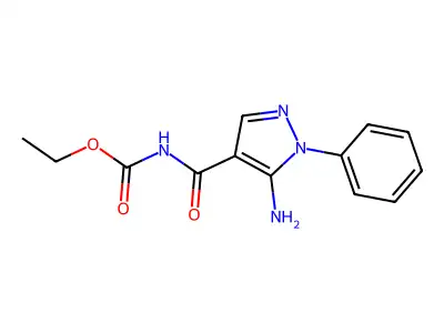 ethyl N-[(3-imino-2-phenyl-2,3-dihydro-1H-pyrazol-4-yl)carbonyl]carbamate structure