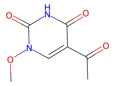 5-acetyl-1-methoxy-2,4(1H,3H)-pyrimidinedione structure