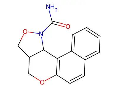 3a,11c-dihydro-3H-benzo[5,6]chromeno[4,3-c]isoxazole-1(4H)-carboxamide structure