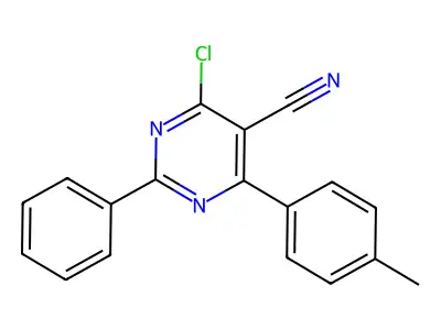 4-Chloro-6-(4-methylphenyl)-2-phenyl-5-pyrimidinecarbonitrile structure