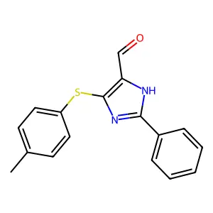 5-[(4-methylphenyl)sulfanyl]-2-phenyl-1H-imidazole-4-carbaldehyde structure