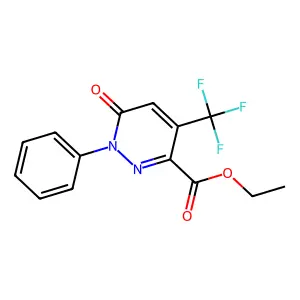 Ethyl 6-oxo-1-phenyl-4-(trifluoromethyl)-1,6-dihydro-3-pyridazinecarboxylate structure