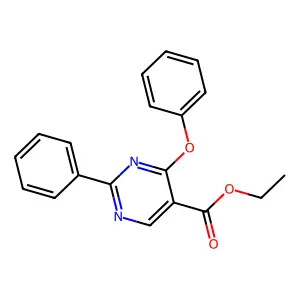 Ethyl 4-phenoxy-2-phenyl-5-pyrimidinecarboxylate structure