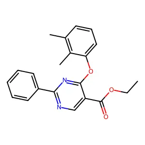 Ethyl 4-(2,3-dimethylphenoxy)-2-phenyl-5-pyrimidinecarboxylate structure