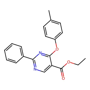 Ethyl 4-(4-methylphenoxy)-2-phenyl-5-pyrimidinecarboxylate structure