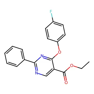Ethyl 4-(4-fluorophenoxy)-2-phenyl-5-pyrimidinecarboxylate structure