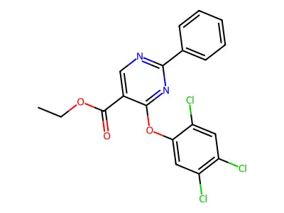 Ethyl 2-phenyl-4-(2,4,5-trichlorophenoxy)pyrimidine-5-carboxylate structure