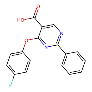 4-(4-Fluorophenoxy)-2-phenylpyrimidine-5-carboxylic acid structure