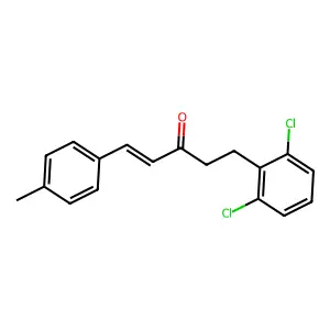 5-(2,6-Dichlorophenyl)-1-(4-methylphenyl)pent-1-en-3-one structure