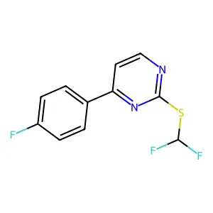 Difluoromethyl 4-(4-fluorophenyl)-2-pyrimidinyl sulfide structure