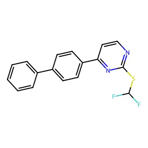 4-[1,1'-Biphenyl]-4-yl-2-[(difluoromethyl)sulfanyl]pyrimidine structure