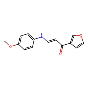 1-(Furan-3-yl)-3-(4-methoxyanilino)prop-2-en-1-one structure