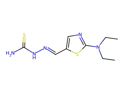 ({[2-(Diethylamino)-1,3-thiazol-5-yl]methylidene}amino)thiourea structure