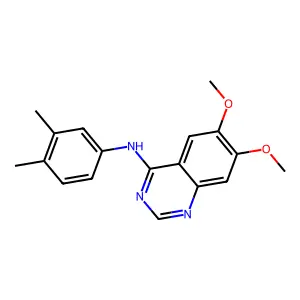 N-(3,4-dimethylphenyl)-6,7-dimethoxyquinazolin-4-amine structure