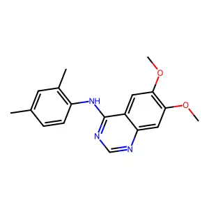 N-(2,4-dimethylphenyl)-6,7-dimethoxyquinazolin-4-amine structure