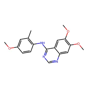 6,7-dimethoxy-N-(4-methoxy-2-methylphenyl)quinazolin-4-amine structure