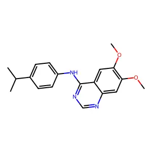 N-(4-isopropylphenyl)-6,7-dimethoxy-4-quinazolinamine structure