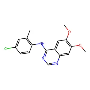 N-(4-chloro-2-methylphenyl)-6,7-dimethoxyquinazolin-4-amine structure