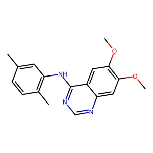 N-(2,5-dimethylphenyl)-6,7-dimethoxyquinazolin-4-amine structure
