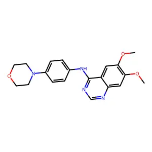 6,7-dimethoxy-N-(4-morpholinophenyl)-4-quinazolinamine structure