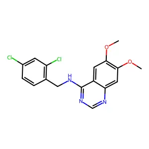 N-(2,4-dichlorobenzyl)-6,7-dimethoxy-4-quinazolinamine structure