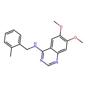 6,7-dimethoxy-N-[(2-methylphenyl)methyl]quinazolin-4-amine structure