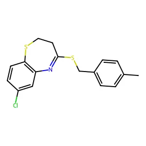 7-Chloro-4-[(4-methylbenzyl)sulfanyl]-2,3-dihydro-1,5-benzothiazepine structure