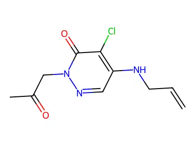 5-(allylamino)-4-chloro-2-(2-oxopropyl)-3(2H)-pyridazinone structure