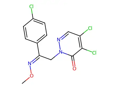 4,5-Dichloro-2-[2-(4-chlorophenyl)-2-methoxyiminoethyl]pyridazin-3-one structure