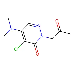4-chloro-5-(dimethylamino)-2-(2-oxopropyl)-3(2H)-pyridazinone structure