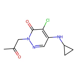 4-chloro-5-(cyclopropylamino)-2-(2-oxopropyl)-3(2H)-pyridazinone structure