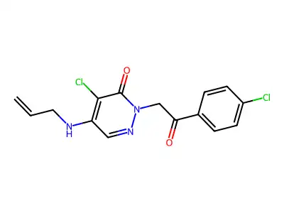 5-(allylamino)-4-chloro-2-[2-(4-chlorophenyl)-2-oxoethyl]-3(2H)-pyridazinone structure