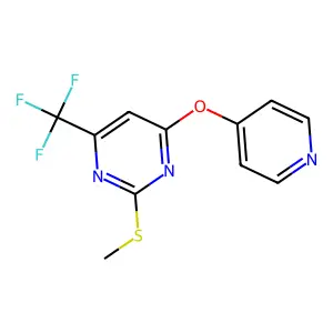 2-(Methylsulfanyl)-4-(4-pyridinyloxy)-6-(trifluoromethyl)pyrimidine structure