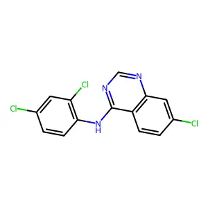 7-chloro-N-(2,4-dichlorophenyl)-4-quinazolinamine structure