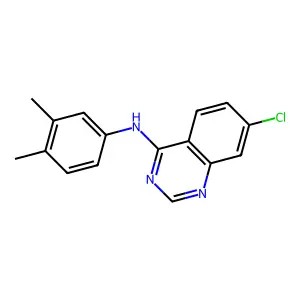 7-chloro-N-(3,4-dimethylphenyl)quinazolin-4-amine structure