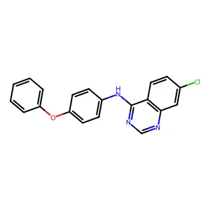 7-chloro-N-(4-phenoxyphenyl)quinazolin-4-amine structure