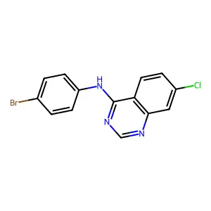 N-(4-bromophenyl)-7-chloroquinazolin-4-amine structure