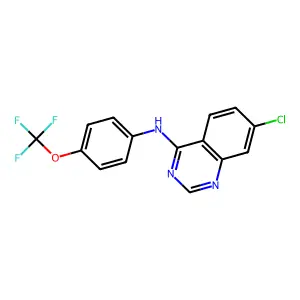 7-chloro-N-[4-(trifluoromethoxy)phenyl]-4-quinazolinamine structure